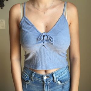 Brandy Melville Purple Tie Tank Top